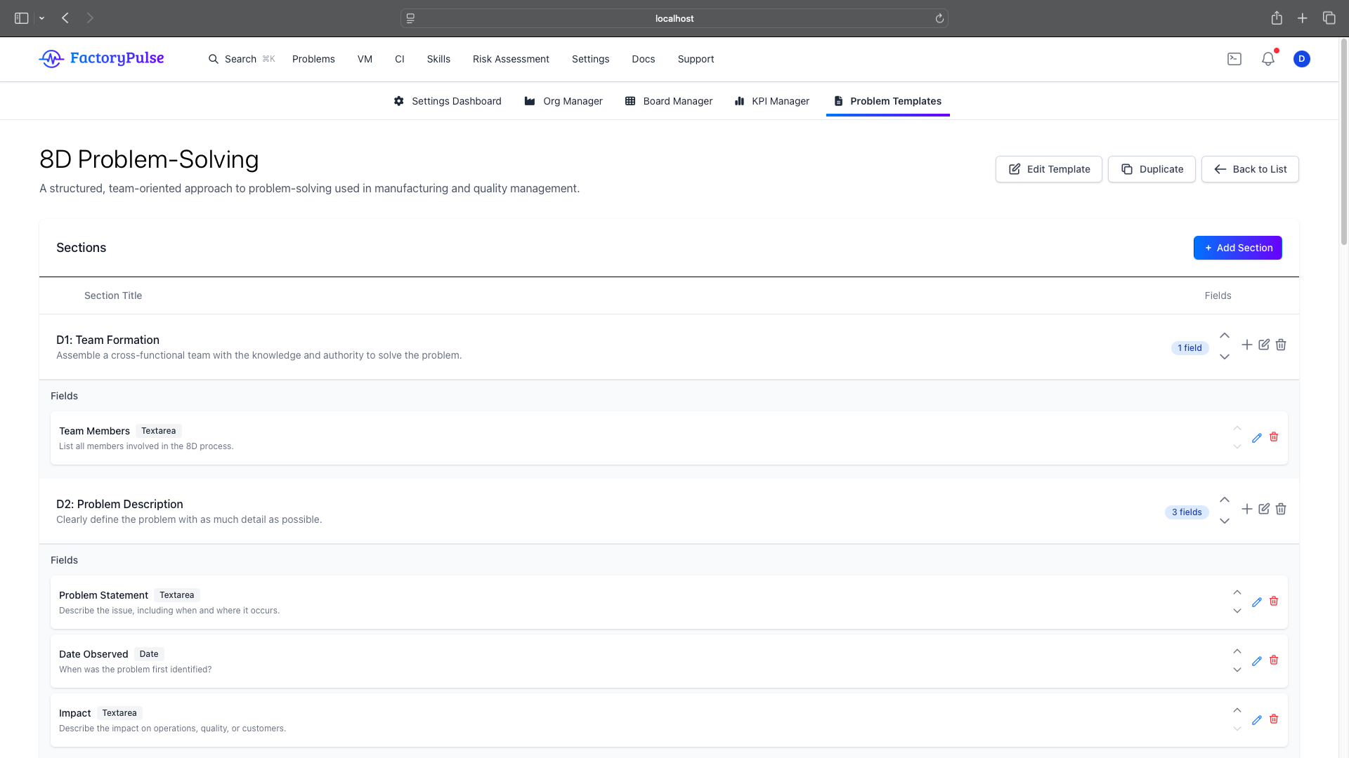 Value Stream Mapping Tool Screenshot